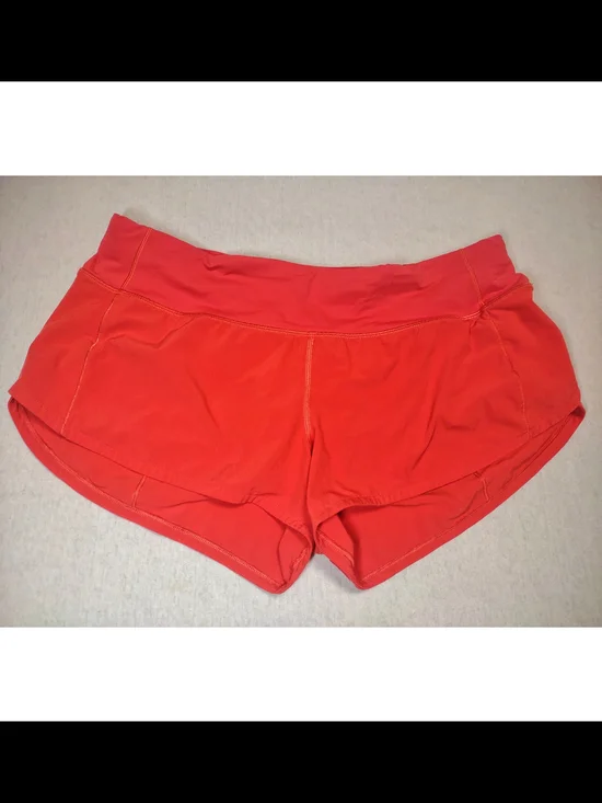 Women's Lululemon Speed Up Running Short 2.5" Carnation Red Workout| 8 Regular - Picture 4 of 8